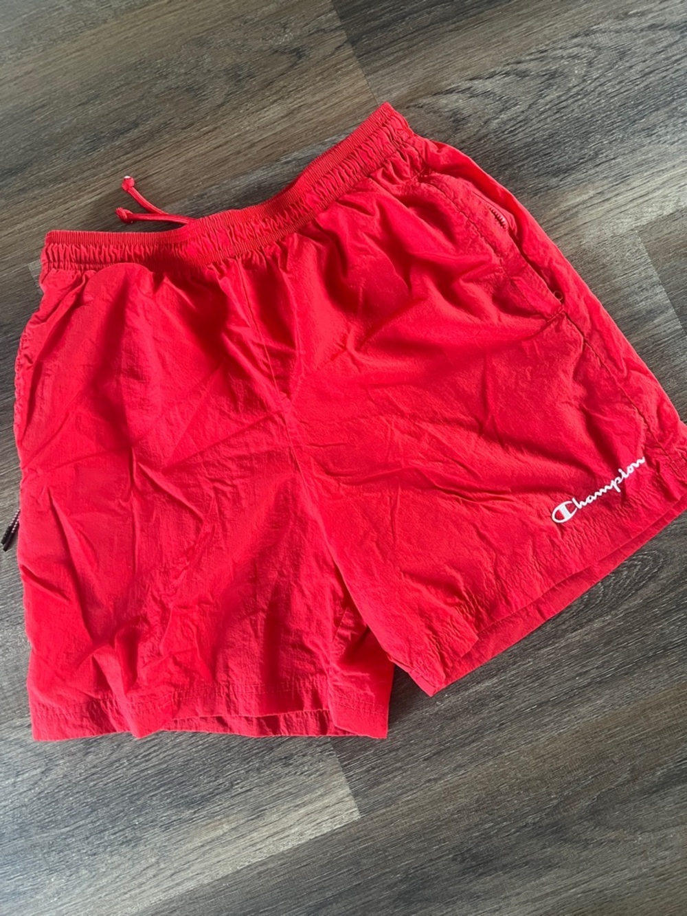 (12) Champion Red Drawstring Athletic/swim Shorts